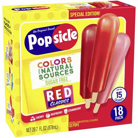 Popsicle Sugar Free Red Classics - 18-1.65 fl. oz Pops | Hy-Vee Aisles Online Grocery Shopping