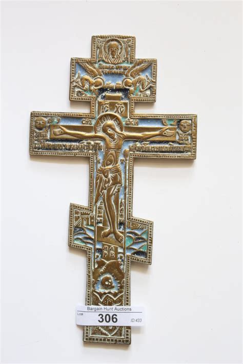 Sold Price: Russian Orthodox cross, showing a crucified - November 6 ...