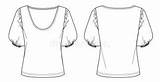 Drawing Female Blouse Short Sleeves Stock Illustrations – 2094  sketch template