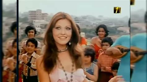 Miss Universe 1971 from Lebanon, Georgina Rizk crowning (colored) ملكة جمال الكون ١٩٧١ من لبنان ...