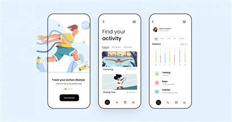 Figma Fitness Tracking Mobile App Template | UI4Free