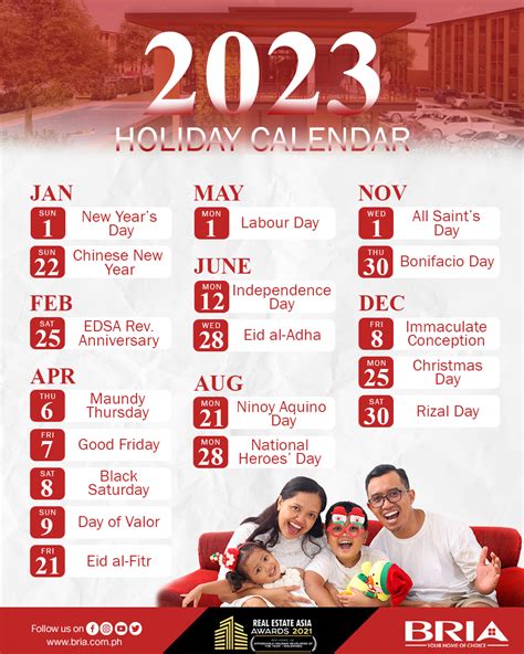 List of 2023 Holidays You Need to Know | Bria Homes