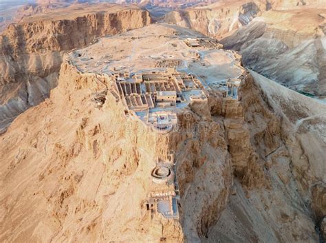 Aerial View of the Ruins of Massada is a Fortress Built by Herod the ...