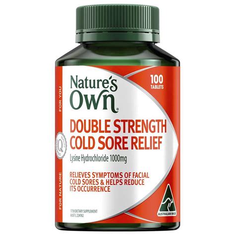 Buy Nature's Own Double Strength Cold Sore Relief 100 Tablets Online at ...