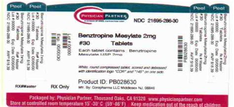 BENZTROPINE MESYLATE (Rebel Distributors Corp): FDA Package Insert, Page 2