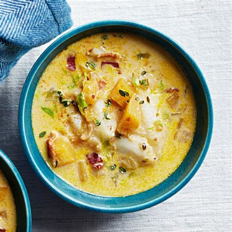 Cod Chowder with Bacon, Butternut Squash & Thyme | Rachael Ray In Season | Recipe | Butternut ...