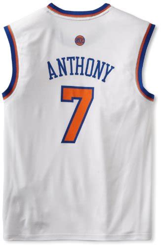 NBA New York Knicks White Replica Jersey Carmelo Anthony #7, Large Apparel Accessories Clothing ...
