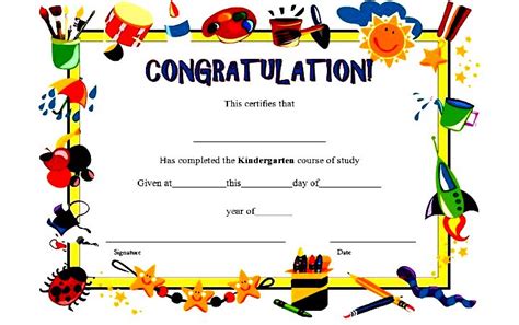 Amazing Printable Kindergarten Diploma Certificate | Graduation ...