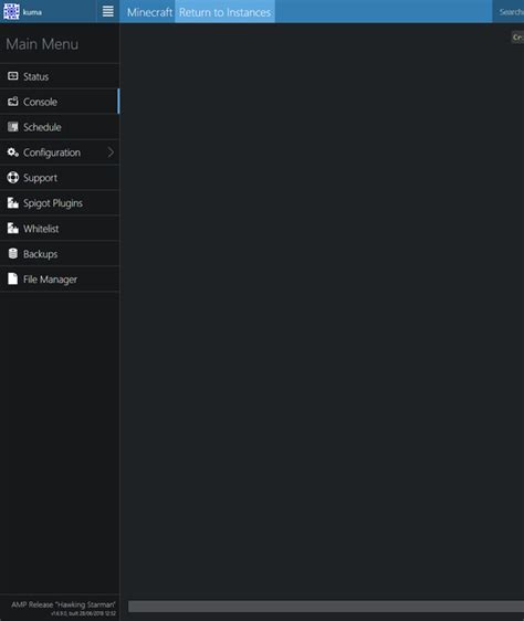 Minecraft server console not working in AMP