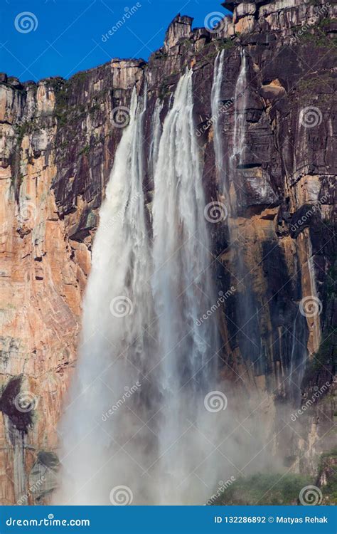 Angel Falls Salto Angel stock photo. Image of cloud - 132286892