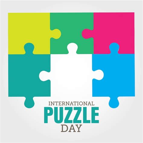 Premium Vector | International puzzle day