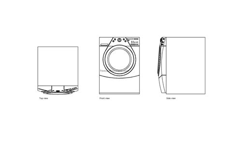 Whirlpool Duet Washer - Free CAD Drawings