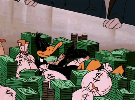 Looney Tunes Daffy Duck GIF - Looney Tunes Daffy Duck Money - Temukan ...