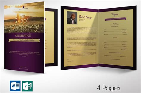 Pastor Anniversary Program Template Free - Printable Form, Templates and Letter