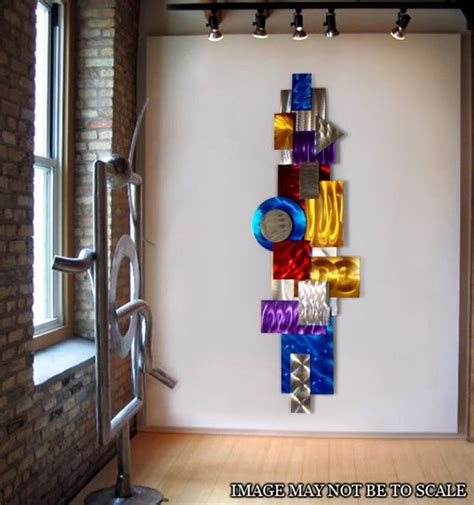 Colorful Abstract Metal Wall Sculpture 3D Modern Wall Art