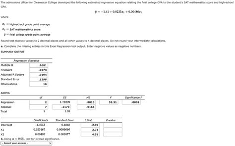 Answered: The admissions officer for Clearwater… | bartleby