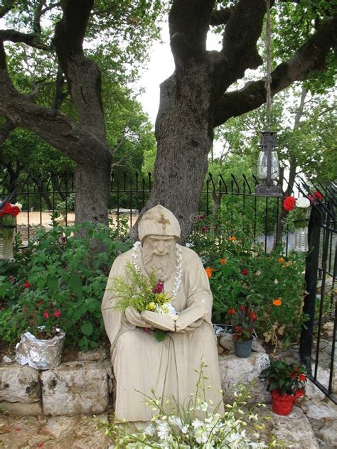 Saint Charbel Statue stock image. Image of statue, lebanese - 127223249