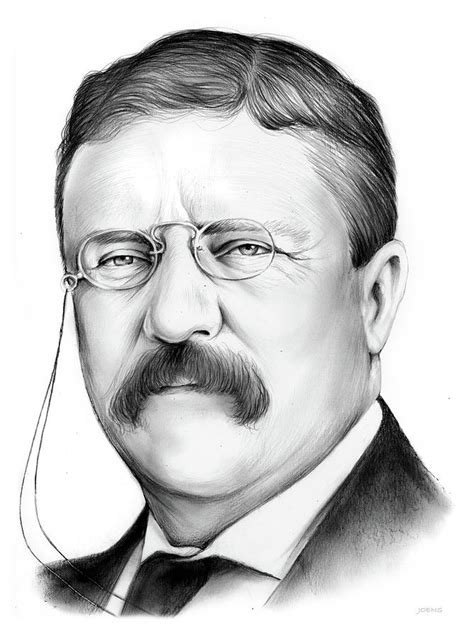 President Theodore Roosevelt Drawing by Greg Joens - Fine Art America