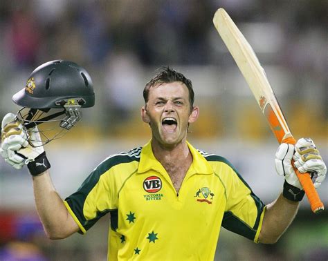 Adam Gilchrist reacts after getting his century | ESPNcricinfo.com