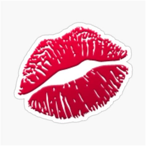 "Lips/Kiss Emoji" Sticker for Sale by nojams | Redbubble