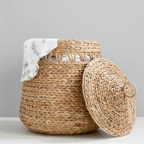 Water Hyacinth Laundry Basket sku B00227/ Viettime Craft JSC