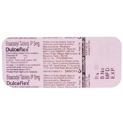 Dulcoflex Tablet 10's Price, Uses, Side Effects, Composition - Apollo ...