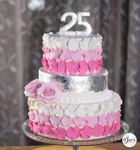 25th Anniversary Cake - Deesbakestudio