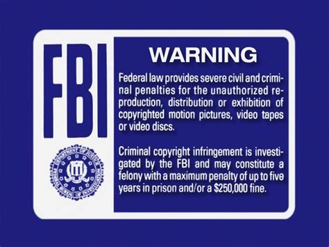 Pics Photos - Fbi Warning Logo Red