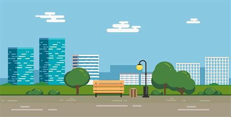 City park clipart illustration vector. | Free Vector - rawpixel