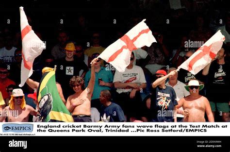 England cricket Barmy Army fans wave flags at the Test Match at the ...