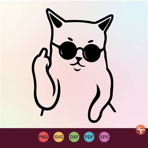 Cat Middle Finger Svg Middle Finger Svg Funny Cat Svg - Etsy Singapore