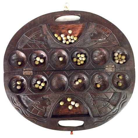 Amazon.com: African Oware (mancala) Seed Board Game - Deluxe circular ...