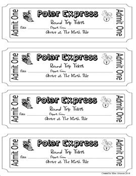 Polar Express Tickets by Hakuna Matata | TPT