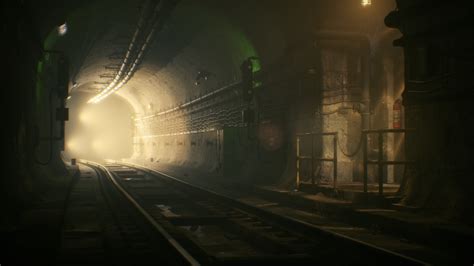 City Subway Tunnel - Lighting Study, Gabriel T. Ford | Subway, Tunnel ...