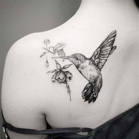 Girls linear dotwork hummingbird tattoo by @thomas_sidney_art at Soular Tattoo - Christchurch ...