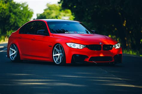 Wallpaper BMW M3 F80 Stancenation Red Cars