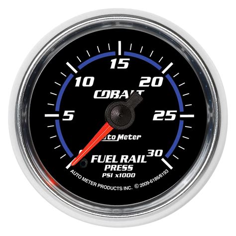 Auto Meter® 6186 - Cobalt Series 2-1/16" Fuel Rail Pressure Gauge, 0 ...