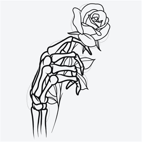 Skeleton Hand Rose Temporary Tattoo Fake Tattoos - Etsy Canada | Tattoo design drawings, Tattoo ...