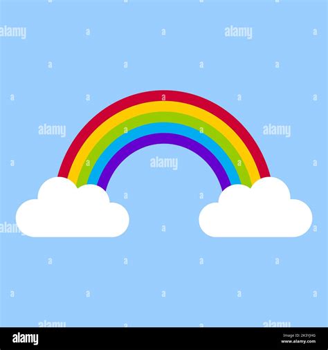 Vector illustration of clouds and rainbow Stock Vector Image & Art - Alamy