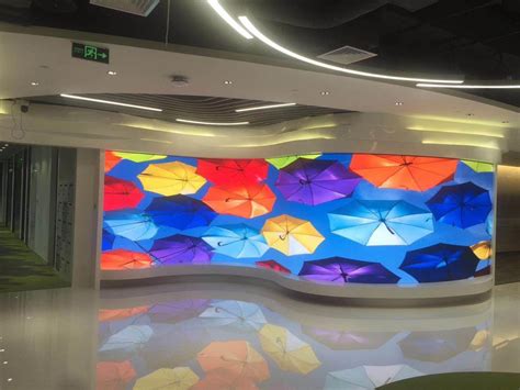 P2 flexible LED screen of Visual design curved screen in Exhibition video wall in shopping mall ...