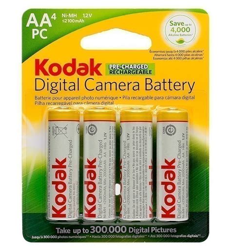 Kodak - Rechargeable Digital Camera Batteries - 4 X AA - Online Toys ...