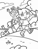 Dora And Boots From The Explorer coloring Page  Download Print sketch template