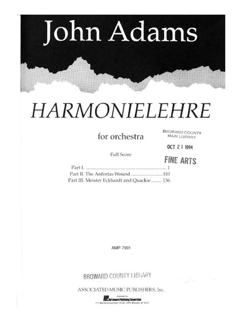 Adams, John - Harmonielehre (Full Score) PDF | PDF