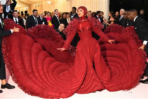 Cardi B's Met Gala Look Features 30,000 Feathers