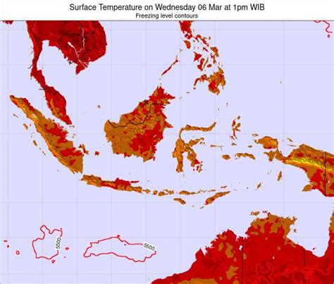 Indonesia Surface Temperature on Saturday 10 Jul at 7am WIB