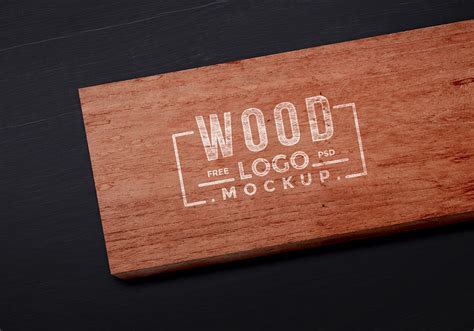 Wood Logo Mockup PSD - GraphicsFuel