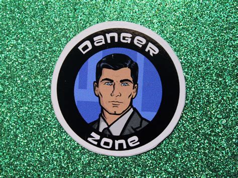 Archer "Danger Zone" Vinyl Sticker from CultureShockShop on Etsy Studio