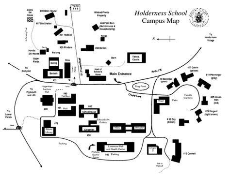 Holderness School Campus Map - plymouth nh 03264 • mappery