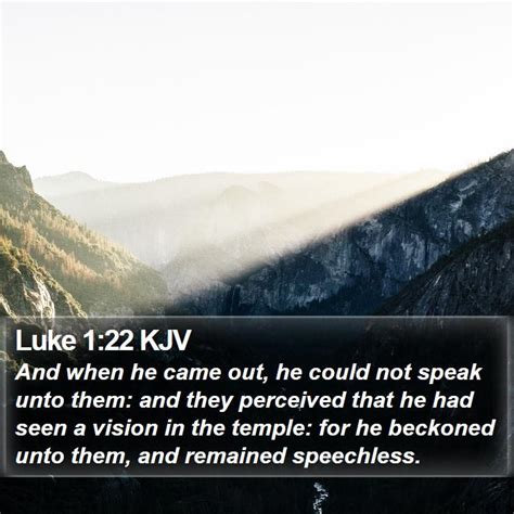 Luke 1:22 KJV Bible Verse Images