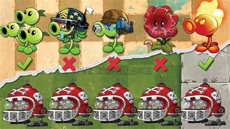 Pvz 2 Challenge - Who Can Defeat 7 Mecha Football Zombie Using 3 Power Up? - YouTube